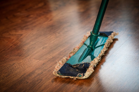 Mopping Hardwood Floor